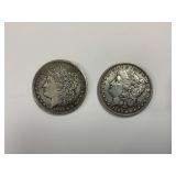 (2) Morgan Silver Dollars 1880 and 1885