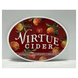 Virtue Cider Embossed Metal Sign