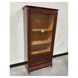Wooden Glass Door 4-Shelf Bookcase ...see description
