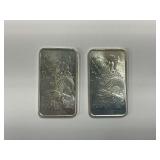(2) 100 Mills .999 Fine Silver Bars