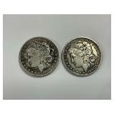 (2) 1881 Morgan Silver Dollars