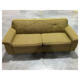 Vintage Green Upholstered Pull Out Sofa Bed