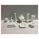 Milk Glass Decorative Objects and Tableware