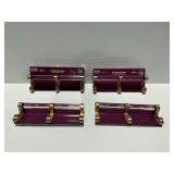 (4) Home Decorators Collection 10-Inch Rail with 3 Hooks, Clear Rail and Bronze Hooks
