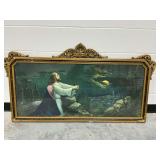 Vintage Framed Christian Wall Art... Christ in the Garden of Gethsemane