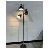 3-Light Chrome and Black Floor Lamp...works