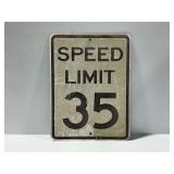 Speed Limit 35 Metal Traffic Sign
