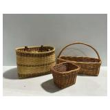(3) Woven Baskets