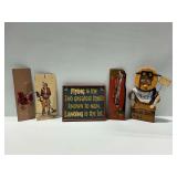 Aviation Themed Wooden Wall Art Pieces and Figurines