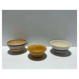 (3) Vintage Ceramic Mixing Bowls...some chips