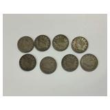 (8) Liberty Head Nickels Dated 1883