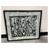 Sadao Watanabe Katazome Print Three Wise Men 1969