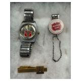Meadow Gold Dairy Service Premiums - Helbros Watch, Nail Clippers, Tie Clip Service Award