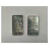 (2) Statue of Liberty 1 Troy Ounce .999 Fine Silver Bars