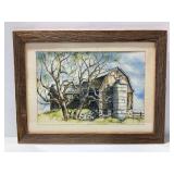 Watercolor Painting of Barn by Marie Blend