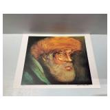 Signed Limited Edition William Verdult Print Portrait of Bearded Man