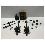 Cast Iron and Metal Miniature Household Goods with Wall Sconces