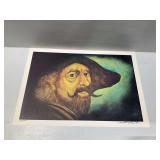 Signed Limited Edition Print Portrait of Bearded Man by William Verdult
