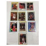 (10) Michael Jordan Basketball Cards with Storage Holders