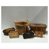Group of Woven Baskets and Containers
