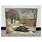 O. Jack Bond Original Winter Landscape Oil Painting
