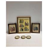(6) Framed Fashion Prints and Portrait Wall Art