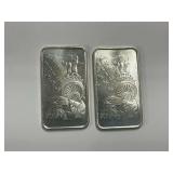 (2) 100 Mills .999 Fine Silver Bars