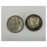 (2) 1888 Morgan Silver Dollars