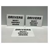 (3) Drivers Must Report Inside Signs