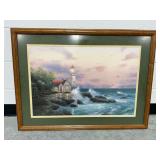 Thomas Kinkade Framed Lighthouse Print