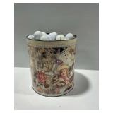 Metal Tin Filled with Golf Balls
