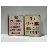 (2) Metal Parking Signs