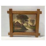 Oil on Canvas Landscape Painting, Signed