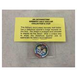 Colorized Maryland Statehood Quarter Design on Kennedy Half Dollar