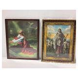 (2) Framed Christian Prints