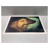 William Verdult Ltd. Ed. Signed Print Depicting Man with Mustache