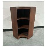 Wooden Corner Shelf Unit with 3 Tiers