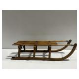 Wooden Sled with Metal Runners