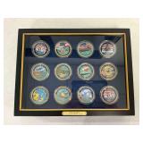 US Navy Challenge Coin Set with Display Case