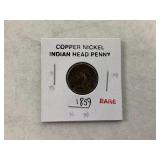 1859 Copper Nickel Indian Head Penny