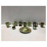 Frankoma Sequoyah Cherokee Alphabet Plate and Tableware