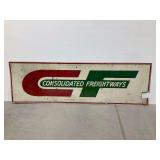 Consolidated Freightways Tin Sign