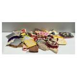 Fabric and Crocheted Pot Holders