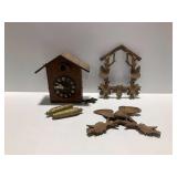American Cuckoo Clock Company Clock with Carved Wooden Accents
