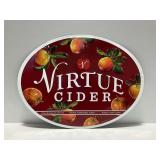 Virtue Cider Embossed Metal Sign