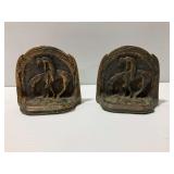 Pair of The End of the Trail Bookends