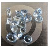15 Faceted Aquamarine Gemstones Totaling 7.85 Carats