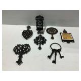 Cast Iron Trivets and Match Safe