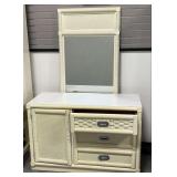 Dixie Wicker Weve 3-Drawer Dresser with Mirror and Cabinet...see description