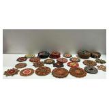 Vintage Woven Trivets and Chinese Sewing Baskets
